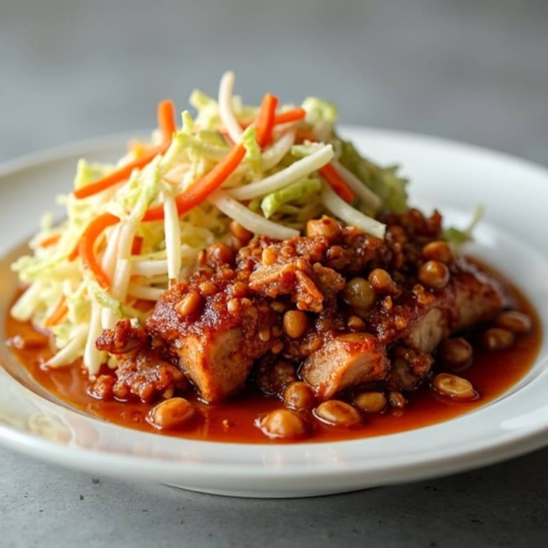 Lean BBQ Pulled Pork with Crunchy Cabbage Slaw