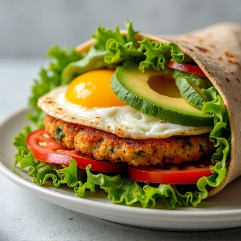 Fresh Veggie Burger Wrap