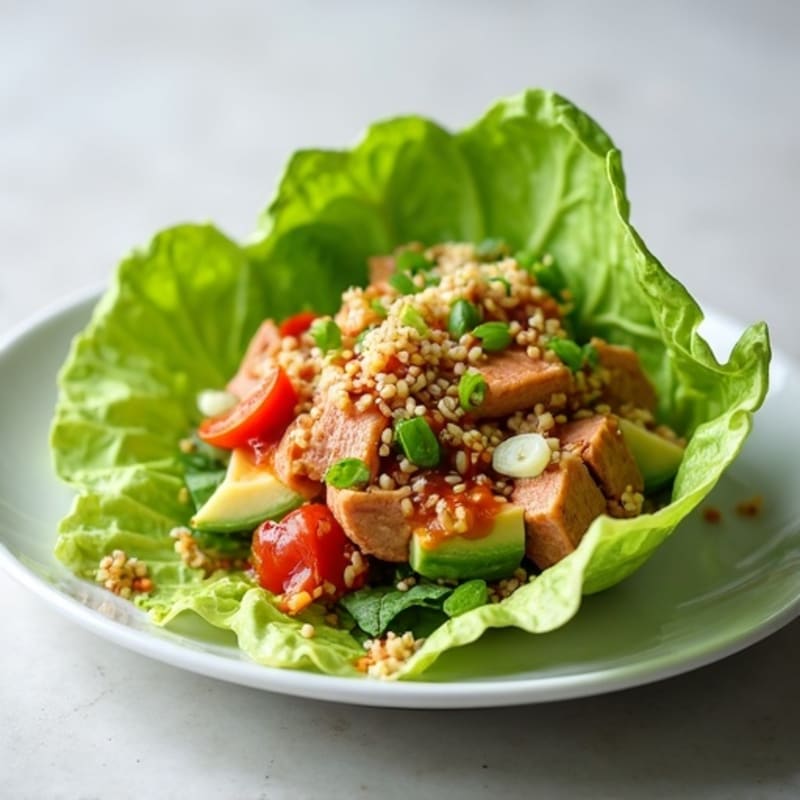 Fresh Spicy Tuna Lettuce Wraps