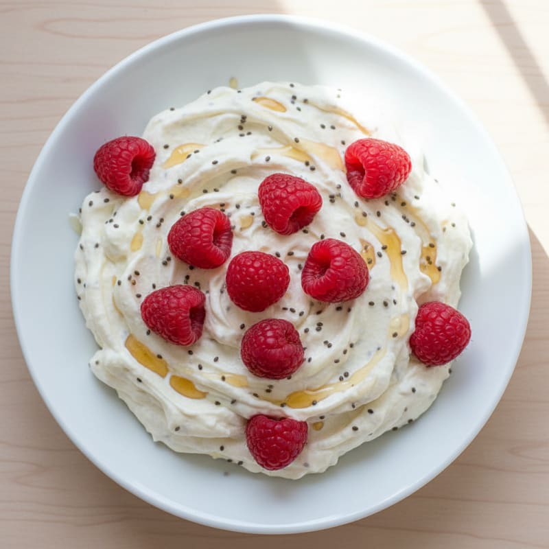 Silky High-Protein Greek Yogurt Mousse with Mixed Berries
