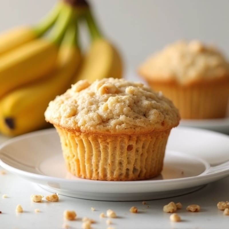 Fluffy High-Protein Banana Vanilla Muffins