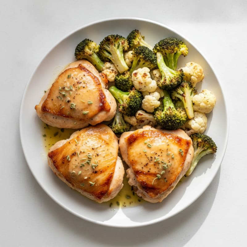 Lemon Herb Roasted Chicken Thighs