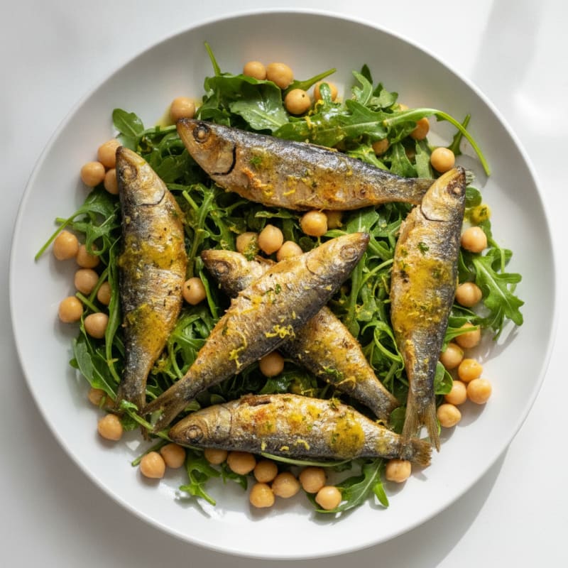 Pan-Seared Sardines with Lemon-Herb Dressing