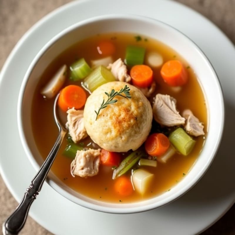 Hearty Chicken and Vegetable Soup with Savory Whole Wheat Dumplings