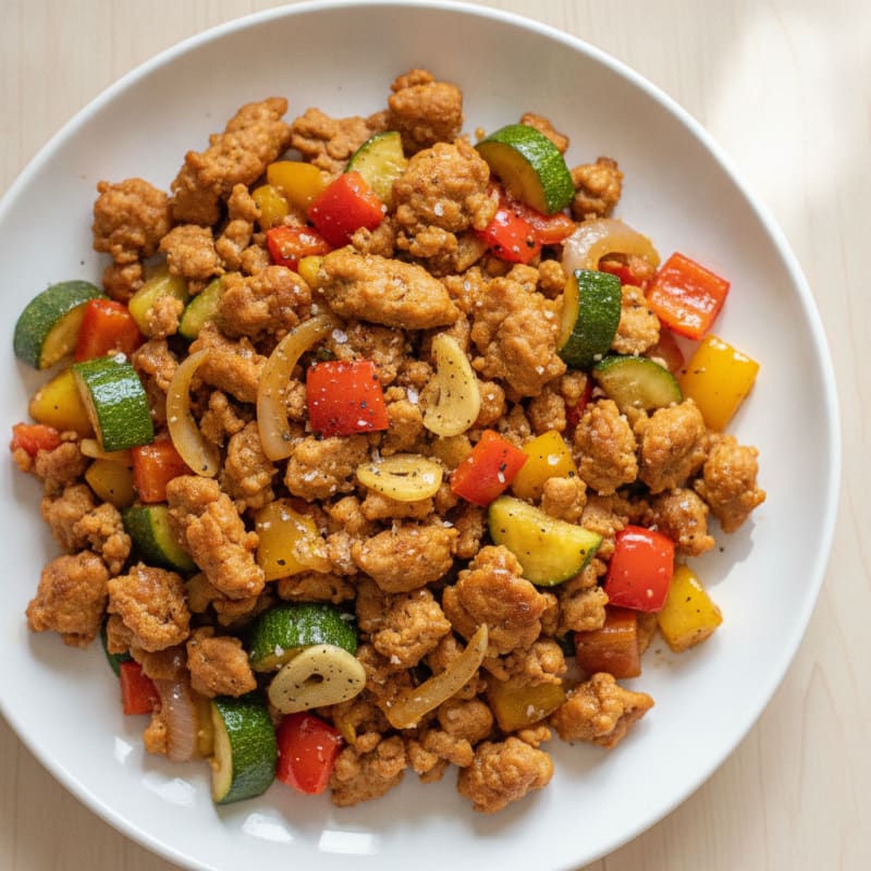 Savory Ground Turkey and Vegetable Skillet