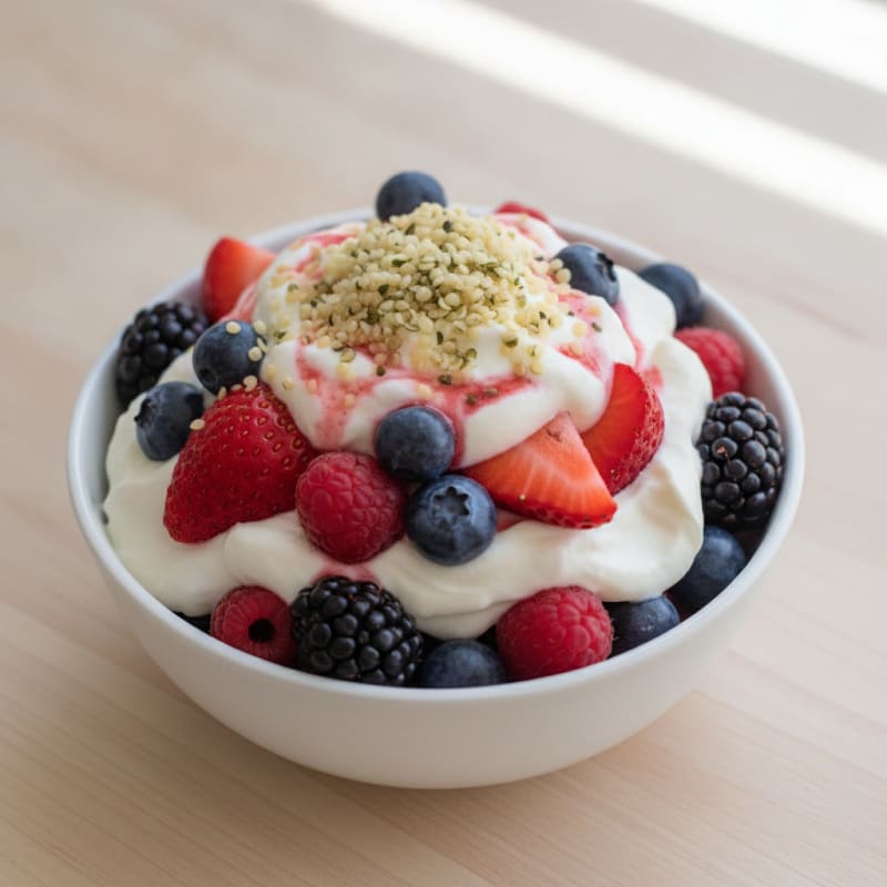 Creamy Greek Yogurt Protein Parfait with Mixed Berries