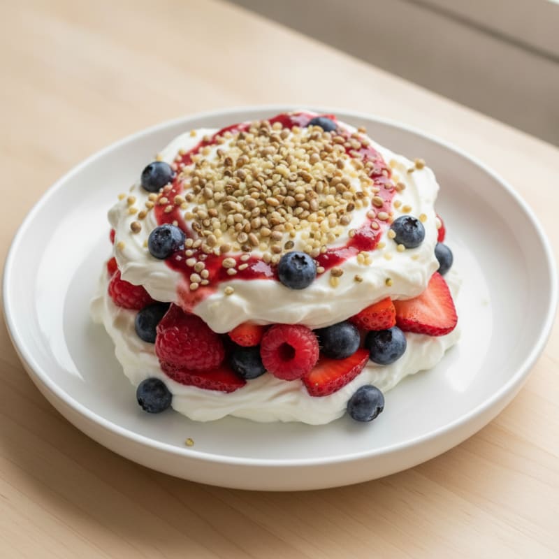 Greek Yogurt Protein Parfait with Mixed Berries
