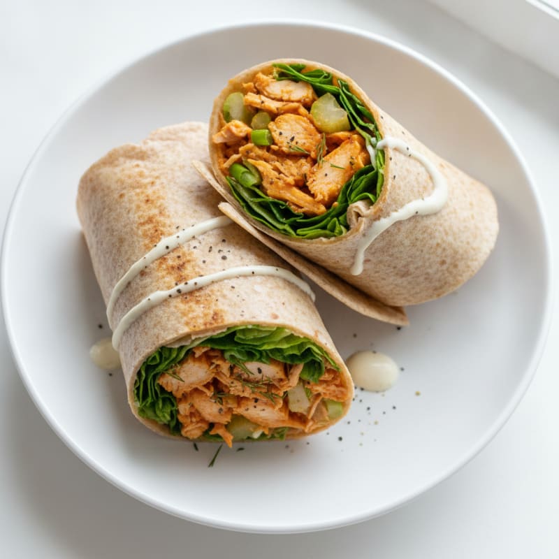 Buffalo Ranch Chicken Salad Wrap