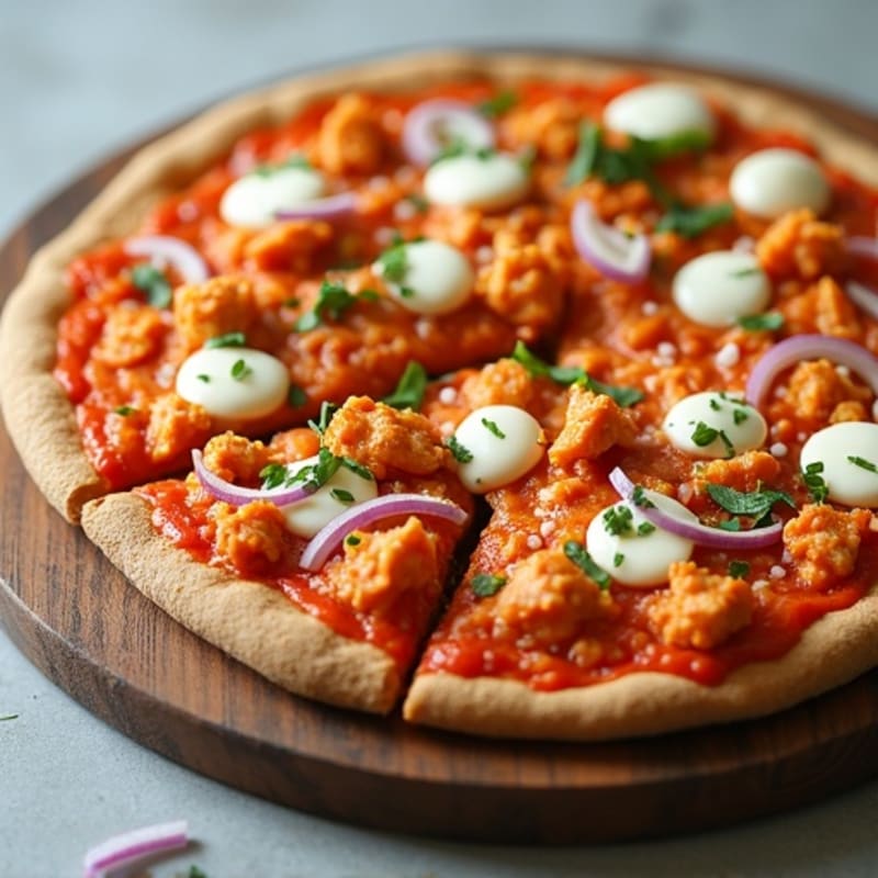 Spicy Buffalo Chicken Whole Wheat Pizza