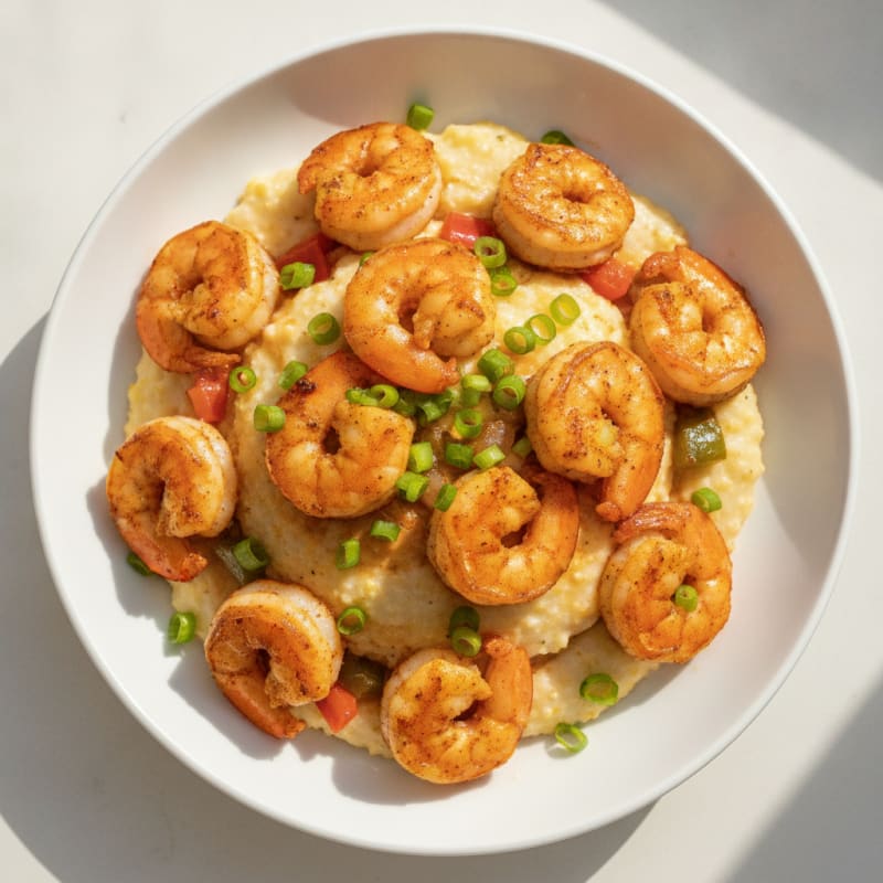 Cajun Shrimp with Creamy Grits