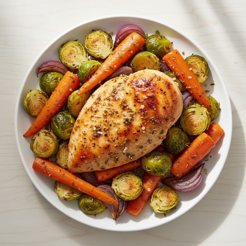 Herb-Roasted Chicken with Roasted Vegetables