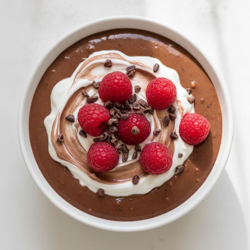 Silky Chocolate Protein Pudding with Greek Yogurt