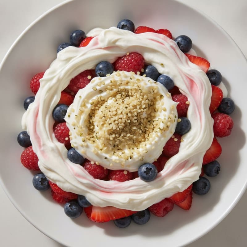 Greek Yogurt Protein Parfait with Mixed Berries