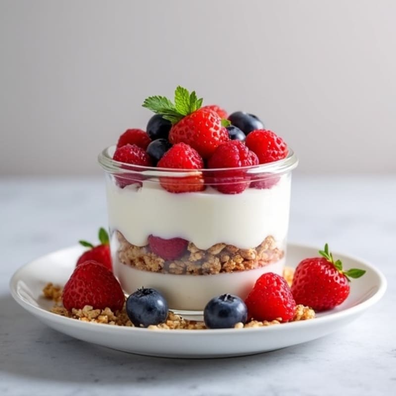 Creamy Greek Yogurt Protein Parfait with Mixed Berries