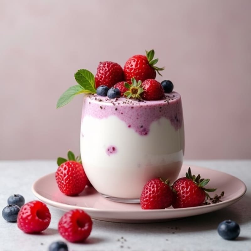 Creamy Greek Yogurt Protein Mousse with Berries