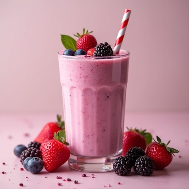 Creamy Mixed Berry Protein Smoothie