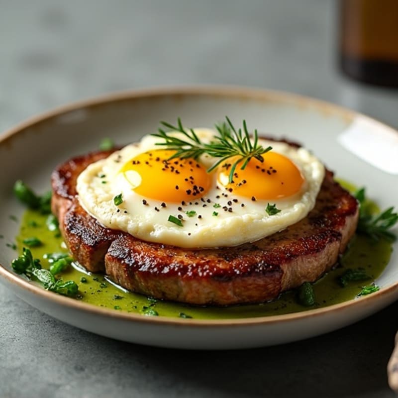 Pan-Seared Steak and Herb-Baked Eggs