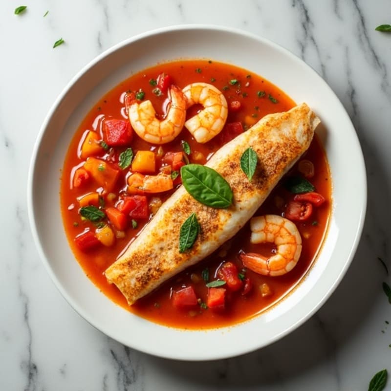 Herb-Garlic Seafood Cioppino with Fresh Fish