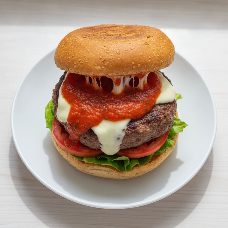 Mozzarella Stick Beef Burger