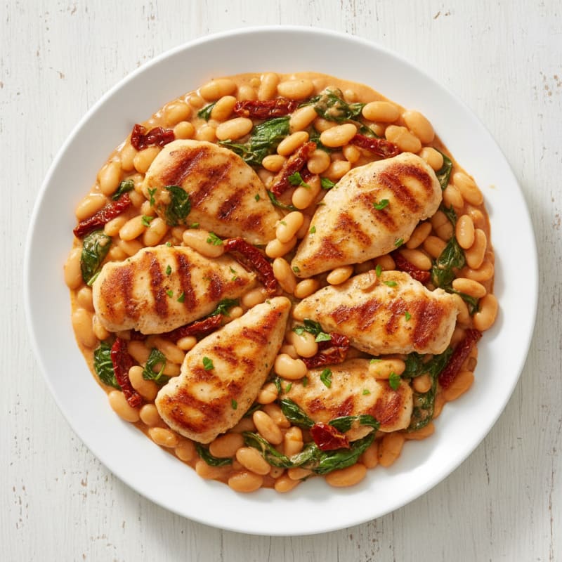 Creamy Tuscan White Bean Skillet