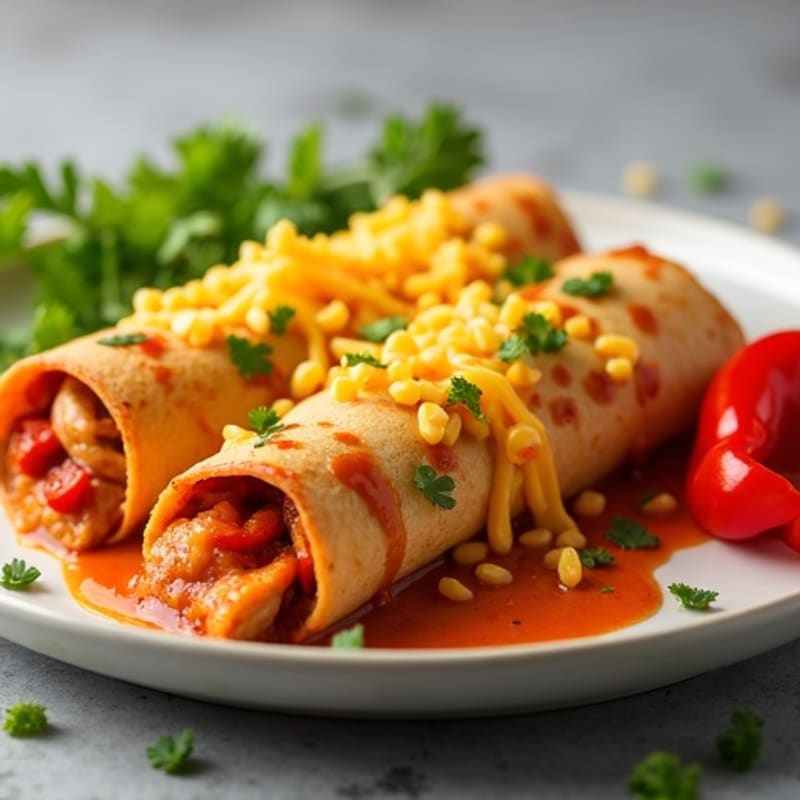 Spicy Baked Chicken Enchiladas