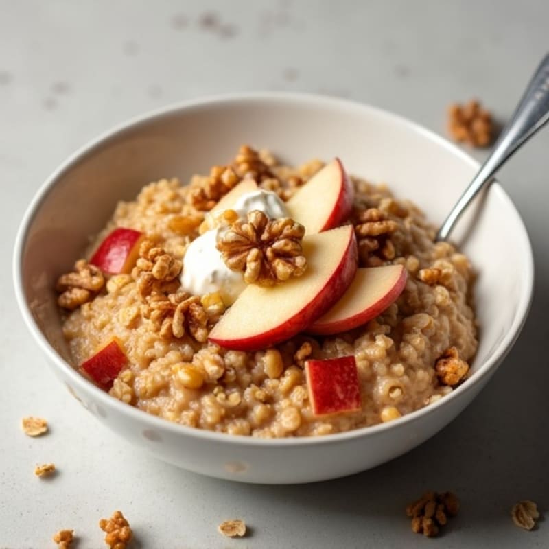 Cinnamon-Spiced Apple Protein Oatmeal