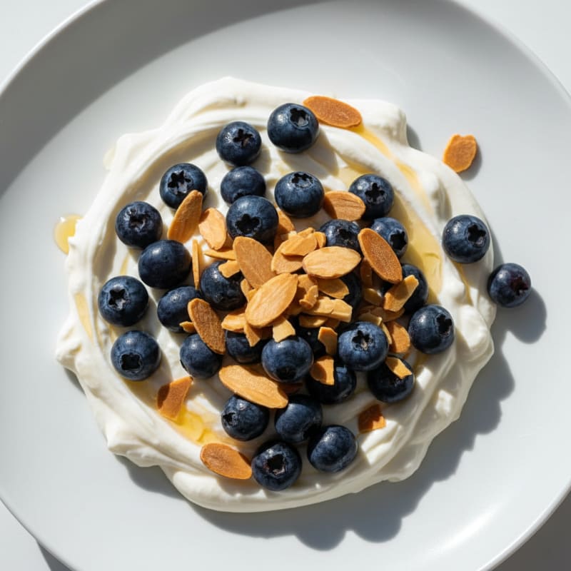 Greek Yogurt Protein Parfait with Berries and Almonds