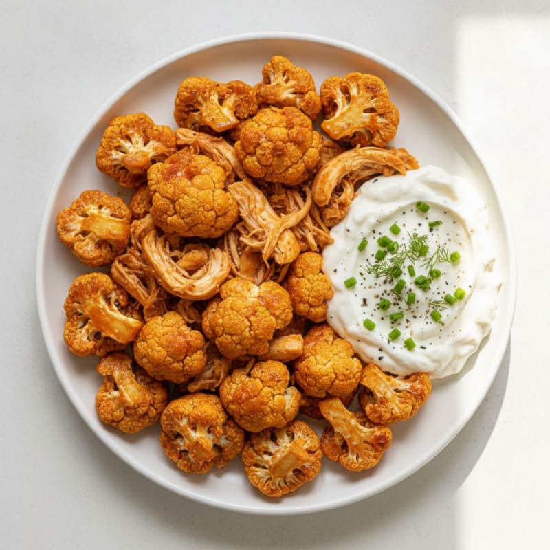 Buffalo Cauliflower with Ranch Dip