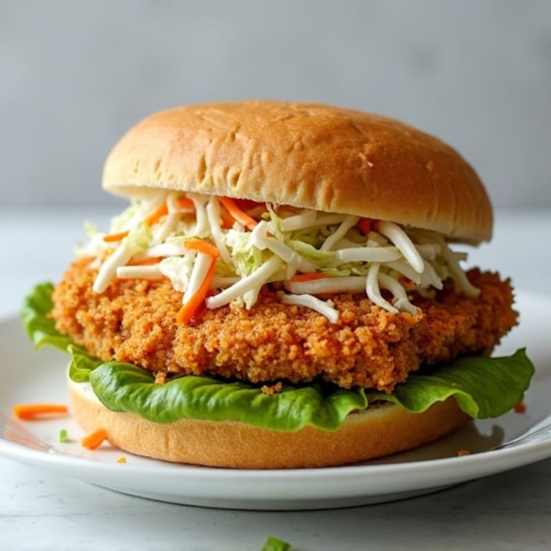 Crispy Chicken Sandwich with Creamy Fresh Slaw