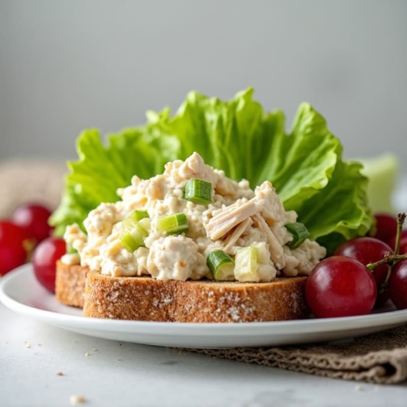 Creamy Chicken Salad Sandwich with Fresh Vegetables