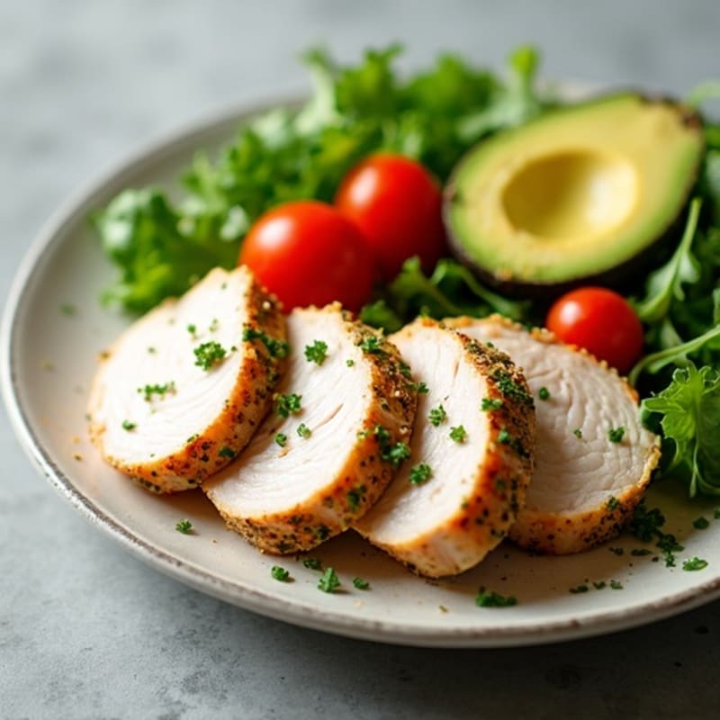 Herb-Crusted Sliced Turkey with Fresh Herbs