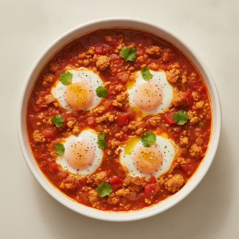 Spiced Tomato and Poached Egg Shakshuka