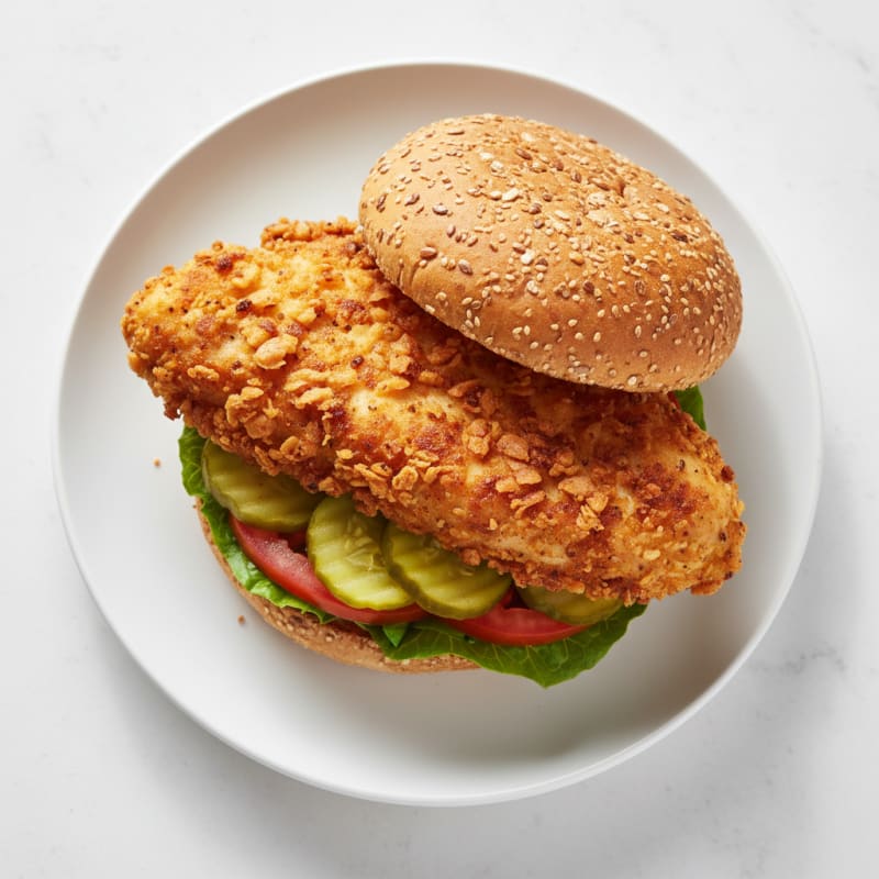 Crispy Buttermilk Chicken Sandwich with Tangy Pickles