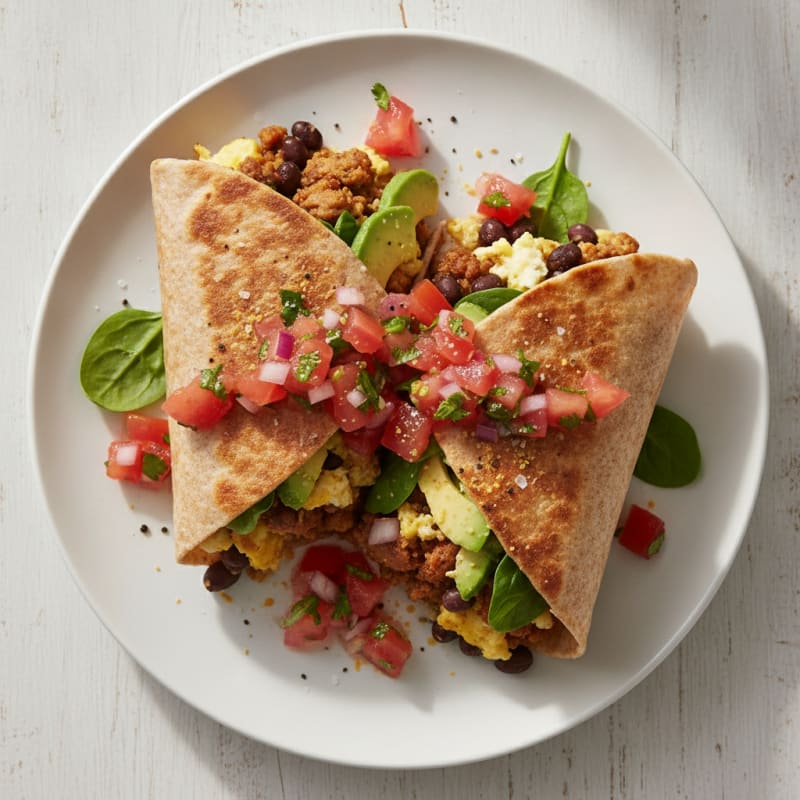 Ultimate Loaded Breakfast Burrito with Fresh Salsa