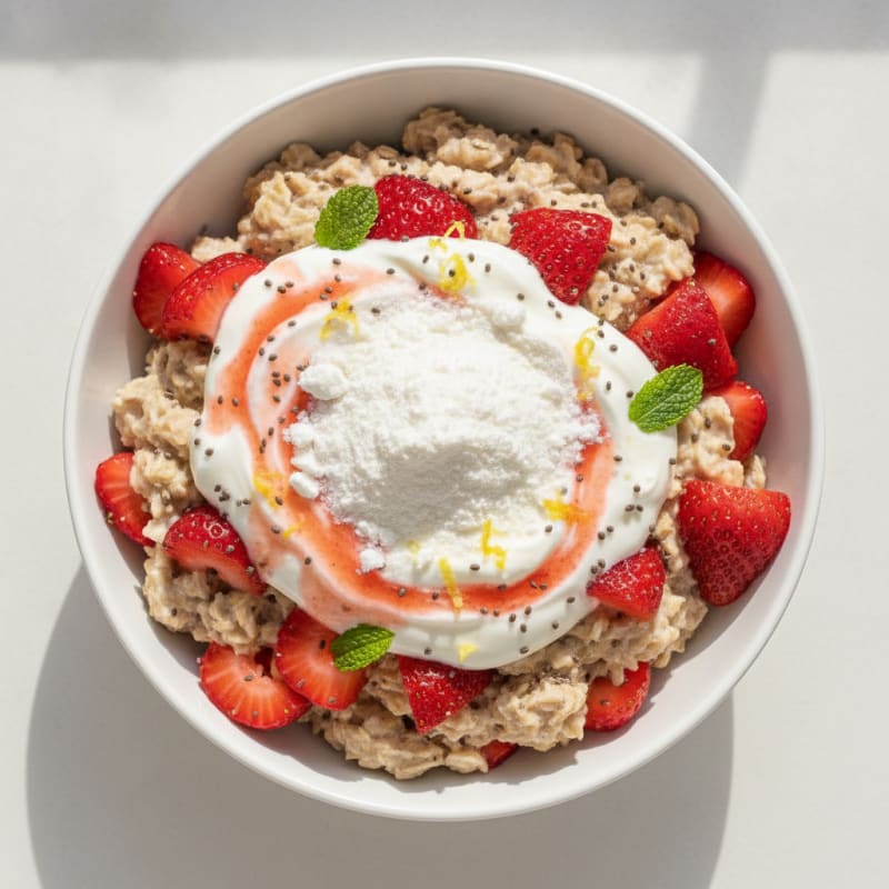 Strawberry Shortcake Overnight Oats