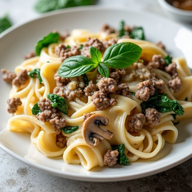 Creamy Beef and Mushroom Pasta