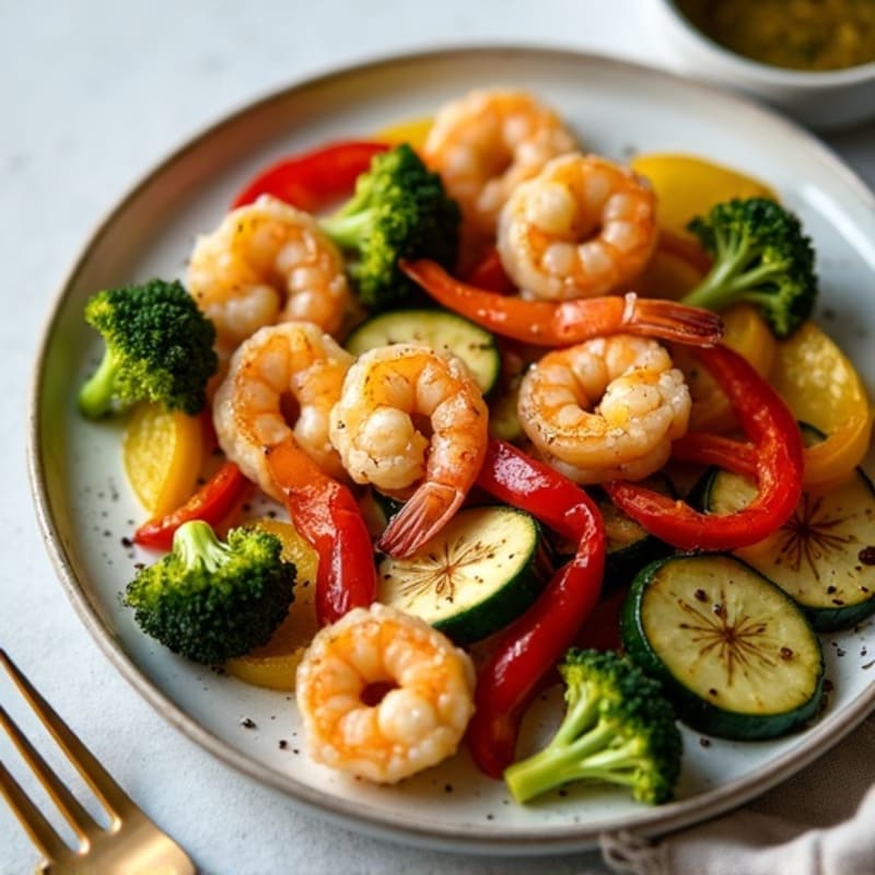 Sheet Pan Lemon Herb Shrimp and Roasted Vegetables