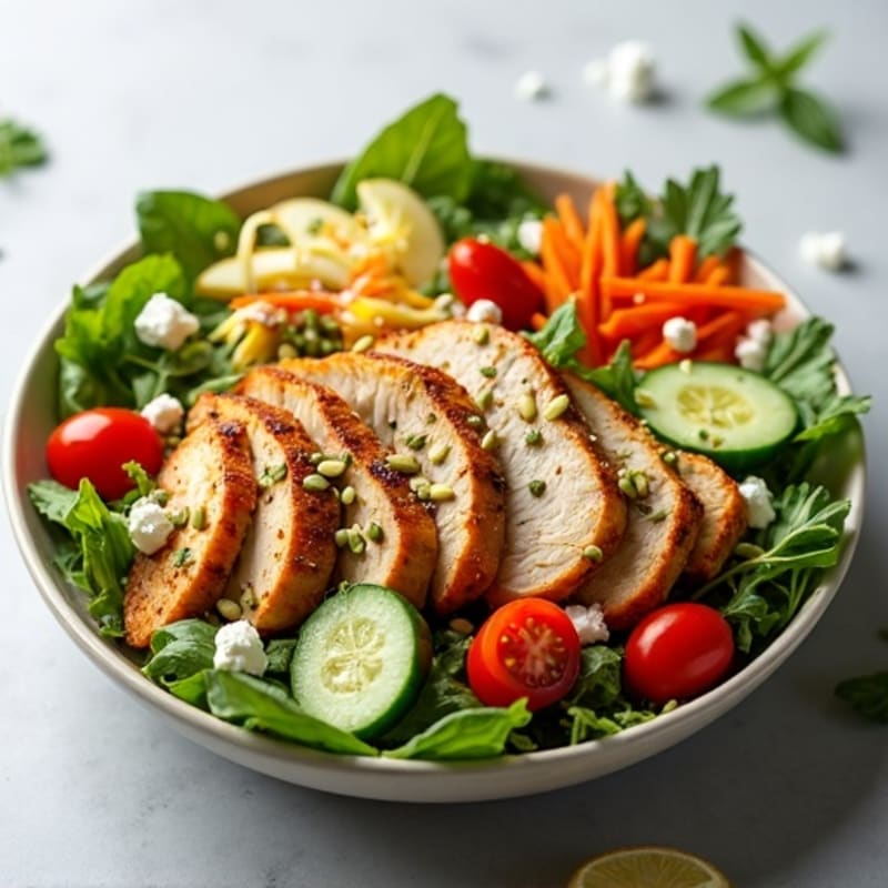 Crunchy Sunflower Seed and Veggie Salad with Lemon Olive Oil Vinaigrette