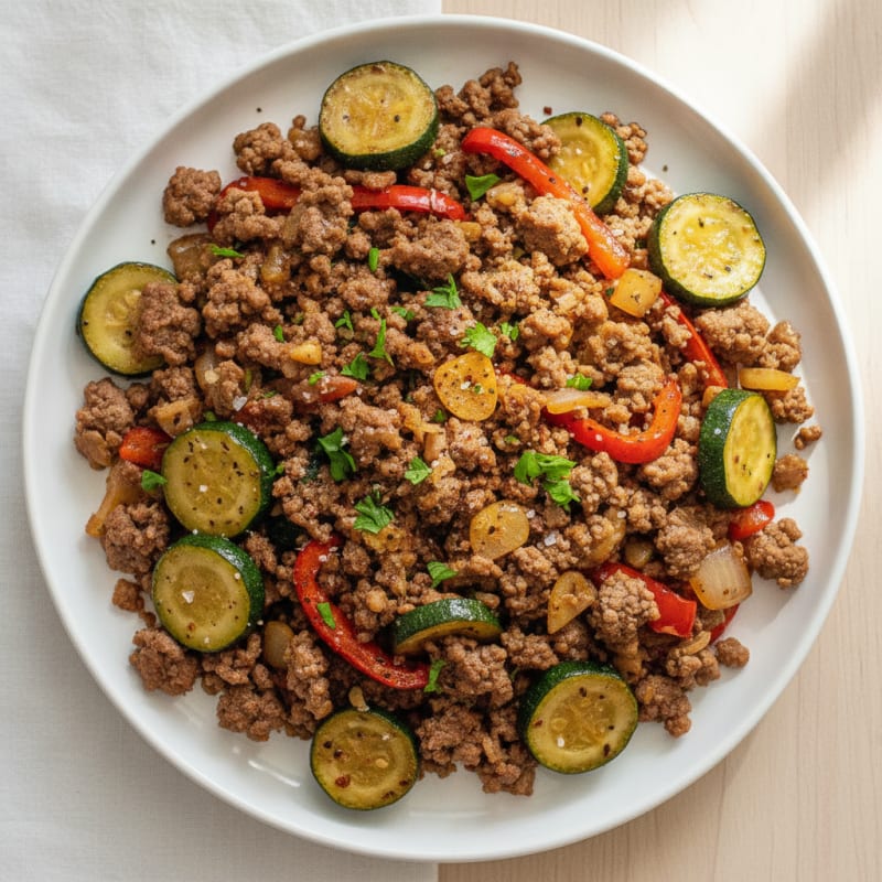 Savory Beef Mince and Vegetable Skillet