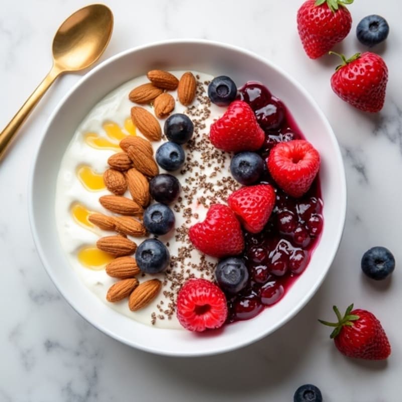 Greek Yogurt Power Bowl with Berry Compote