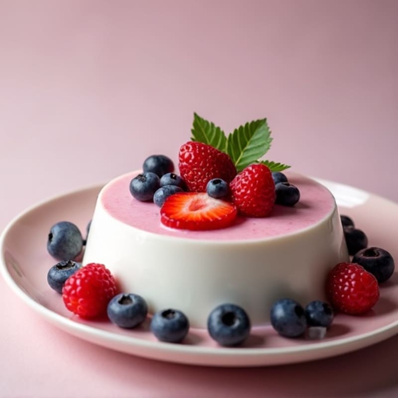 Silky Greek Yogurt Protein Pudding with Mixed Berries