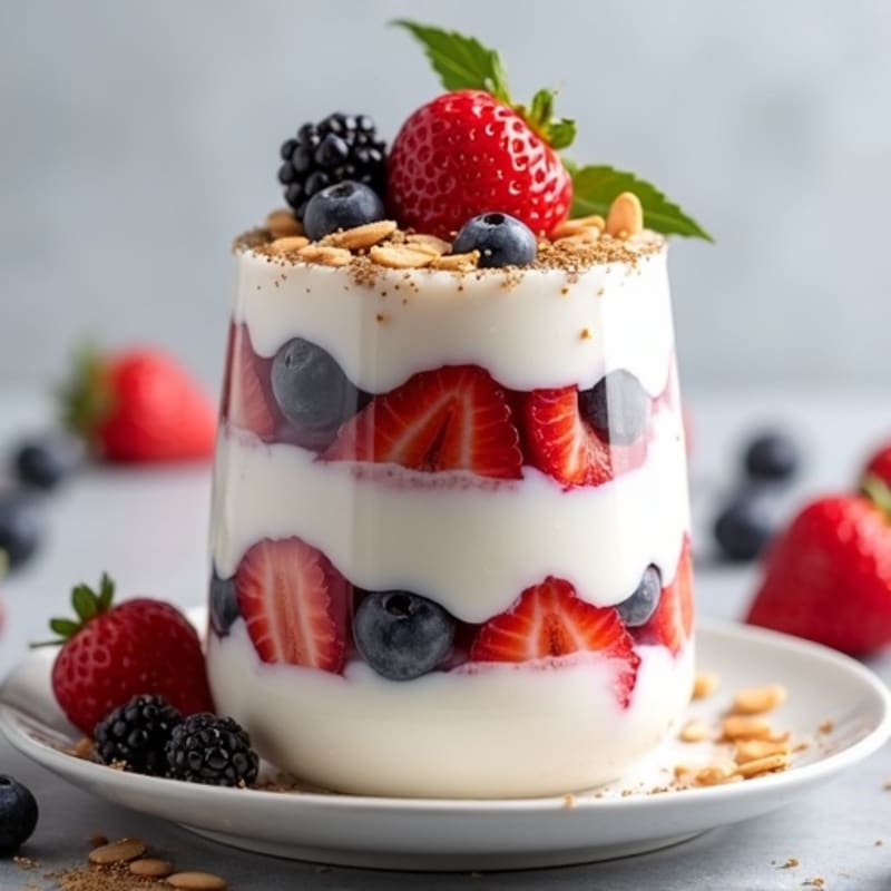 Creamy Greek Yogurt Protein Parfait with Mixed Berries