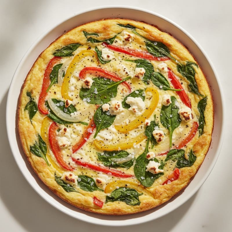 Spinach and Pepper Egg White Frittata