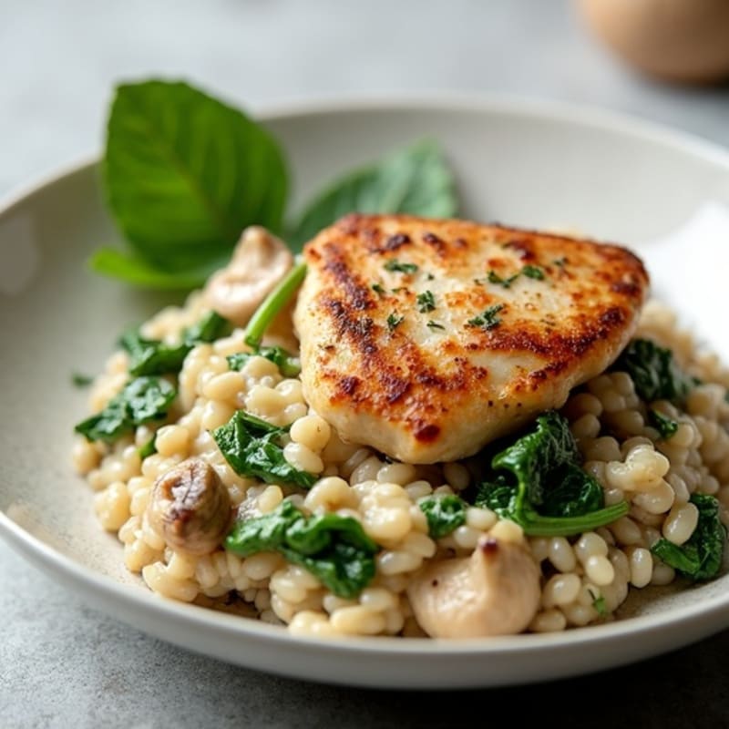 Creamy Mushroom and Spinach Risotto