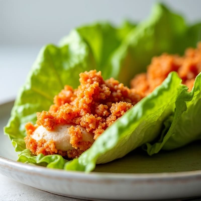 Crispy Buffalo Chicken Lettuce Wraps