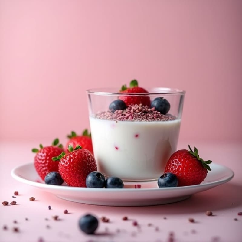 Silky Greek Yogurt Protein Mousse with Berries