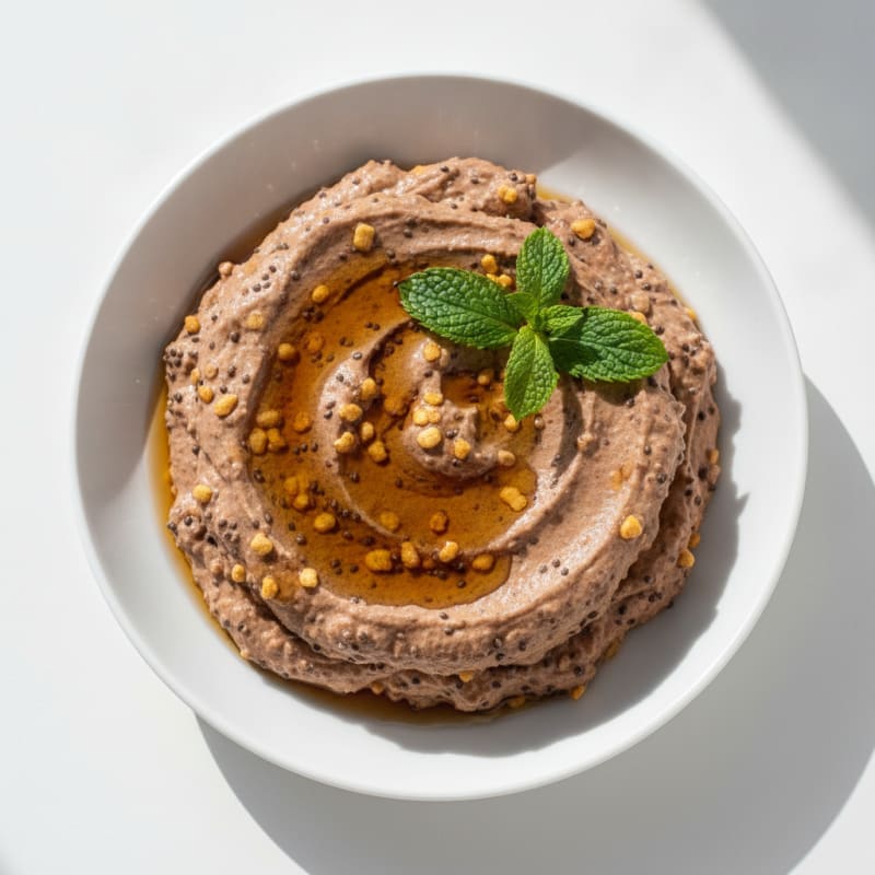 Silky Cottage Cheese Protein Pudding with Cocoa and Chia