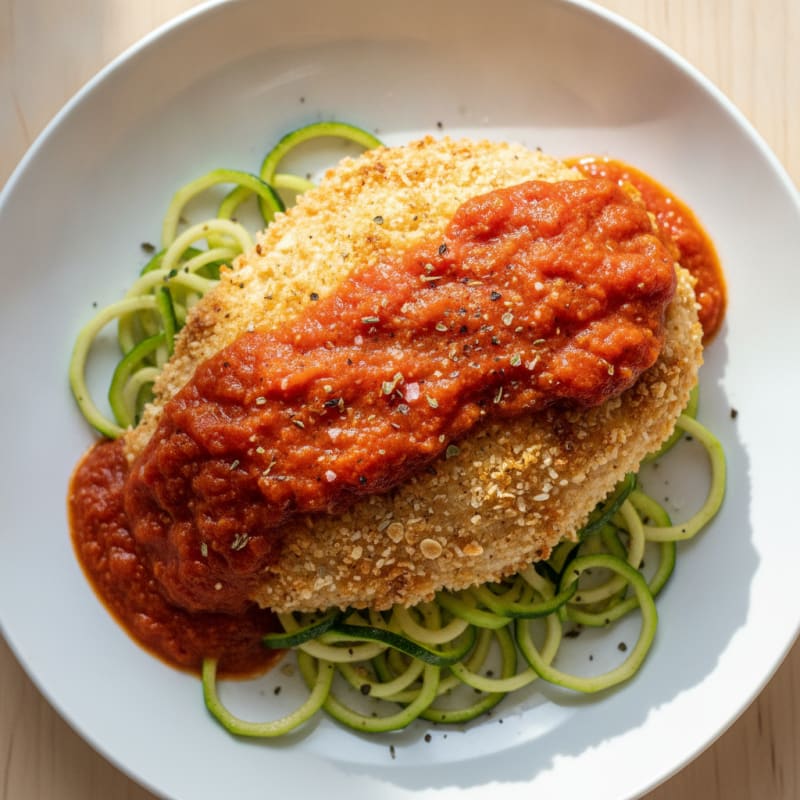 Parmesan-Crusted Chicken with Marinara Sauce