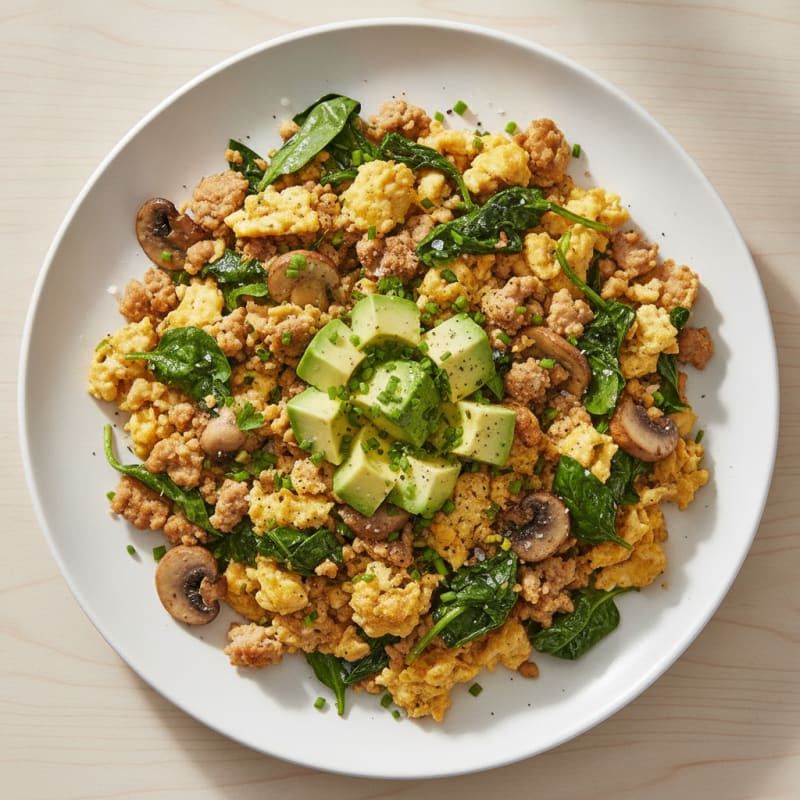 Hearty Morning Scramble with Fresh Herbs