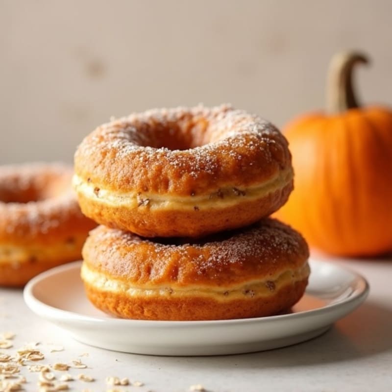 Soft Baked Pumpkin Spice Protein Donuts